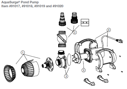 Aquascape 91071 Replacement Impeller Kit for AquaSurge 3000 gph Pump G2-rotor 